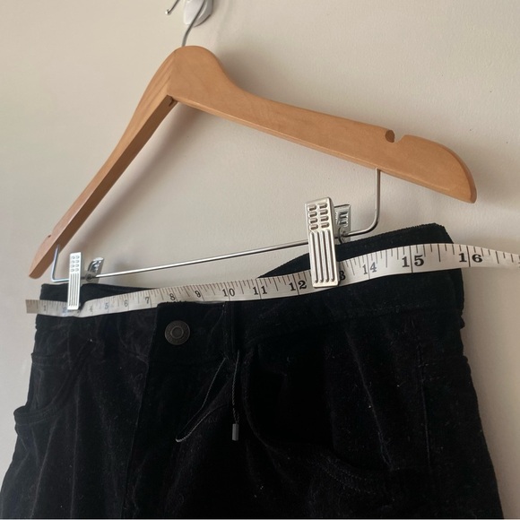 Zara Corduroy Cotton Blend Wide Straight Leg Pants Black - Picture 10 of 11